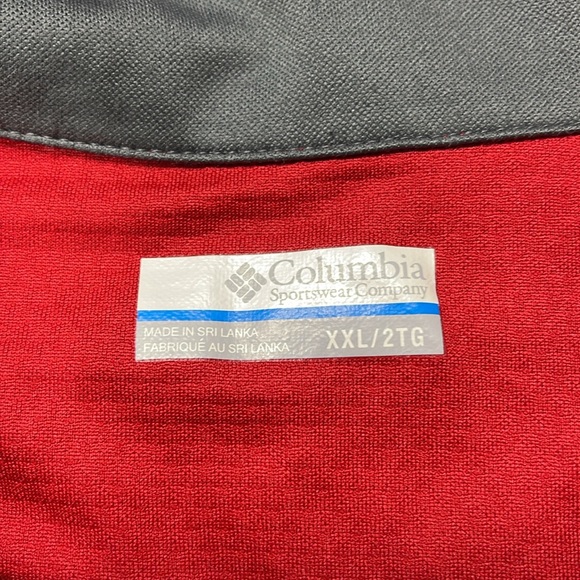 EUC Men’s Columbia Titanium Red/Gray Omni-Wick 1/4 Zip Pullover Size XXL - Picture 5 of 9